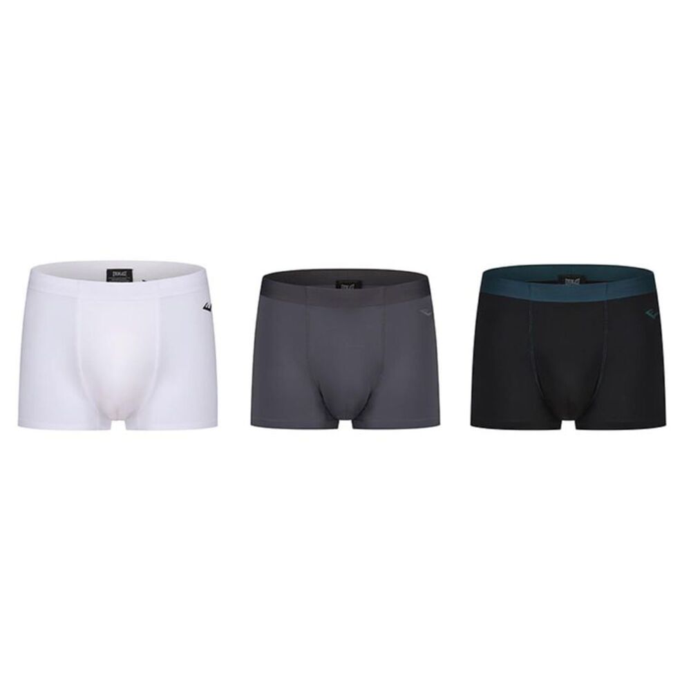 Everlast Mens Boxer Shorts (Pack of 3) / Black/White/Grey Melange